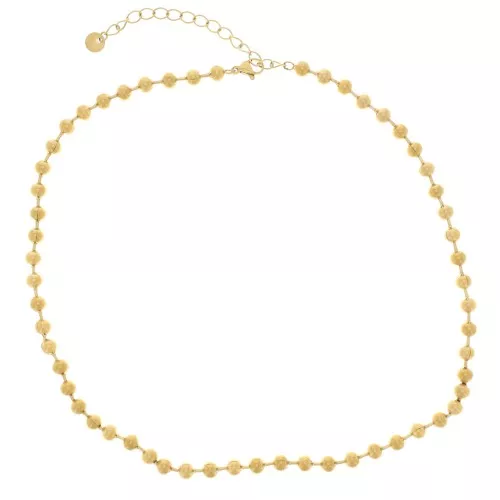 5mm Stainless Steel 304L Ball Link Necklace - Gold x48cm