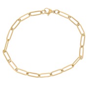 4.1mm 304L Stainless Steel Rectangle Mesh Bracelet - Gold x20cm|raw }}