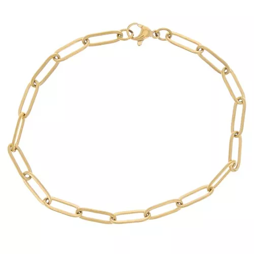 4.1mm 304L Stainless Steel Rectangle Mesh Bracelet - Gold x20cm