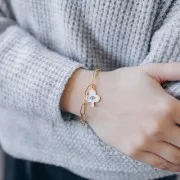 4.1mm 304L Stainless Steel Rectangle Mesh Bracelet - Gold x20cm