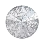 PureCrystal 1122 Rivoli Round Stone 14mm Crystal Silver Patina