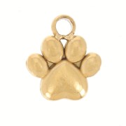 Dog Paw Charm 7x6 mm - 304 Gold Stainless Steel x1|raw }}