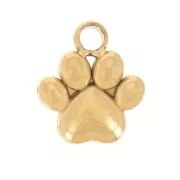 Dog Paw Charm 7x6 mm - 304 Gold Stainless Steel x1