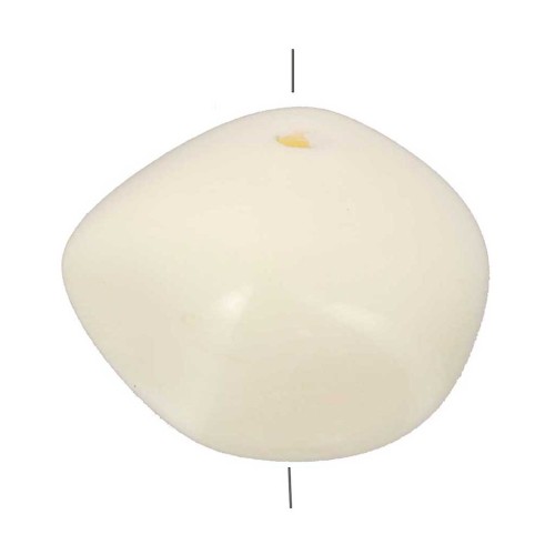 9x12mm Opaque resin nugget beads - Ecru x8