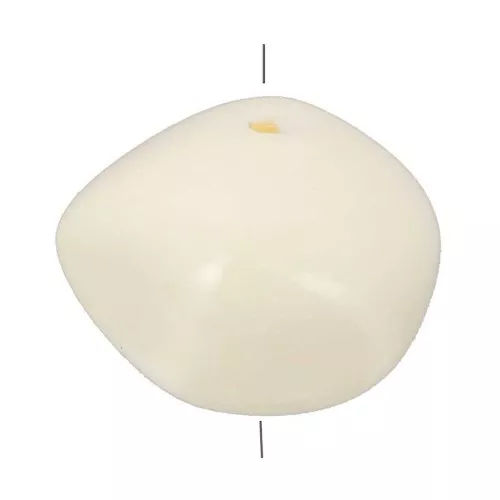 9x12mm Opaque resin nugget beads - Ecru x8