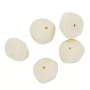 9x12mm Opaque resin nugget beads - Ecru x8