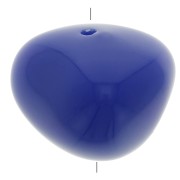 12x15mm Opaque resin nugget beads - Hard blue x6