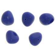 12x15mm Opaque resin nugget beads - Hard blue x6