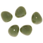 12x15 mm opaque resin nugget beads - Khaki x6