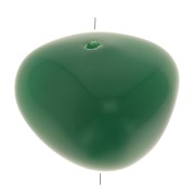 12x15mm Opaque resin nugget beads - Emerald green x6