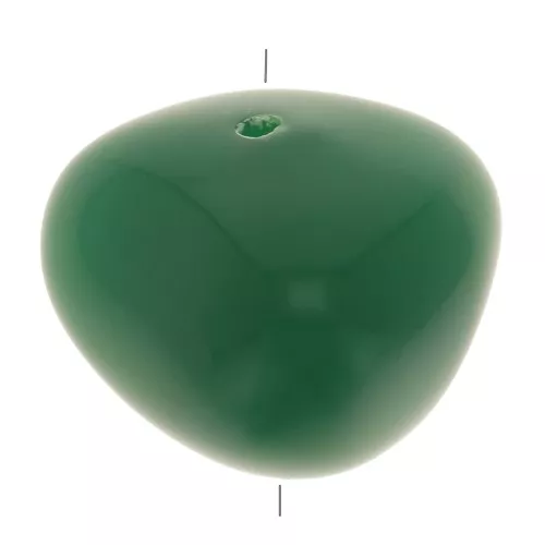 12x15 mm opaque resin nugget beads - Emerald green x6