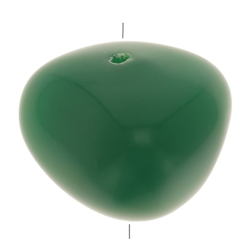 12x15mm Opaque resin nugget beads - Emerald green x6