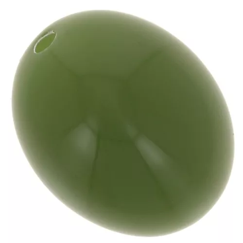14x11mm Opaque resin olive beads - Khaki x6