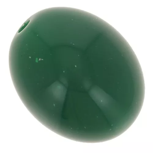 14x11mm Opaque resin olive beads - Emerald green x6