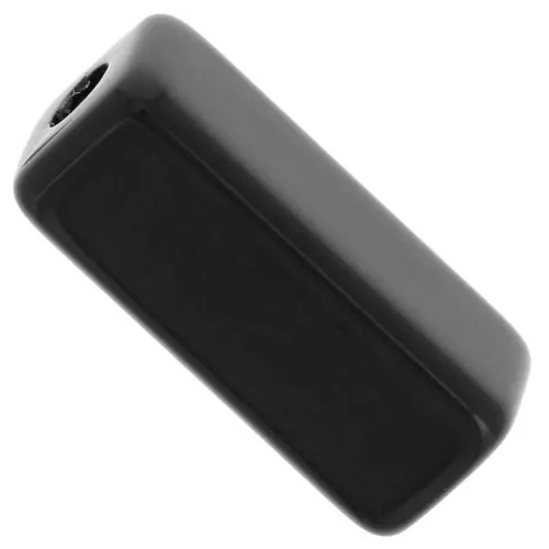 Rectangle tube beads 20x8 mm in opaque resin - Black x4
