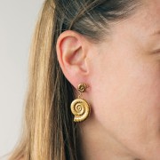 30x22mm Stainless steel 304L Shell pendant - Gold x1