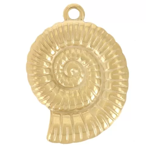 20x15mm Stainless steel 304L Shell pendant - Gold x1