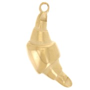 22x8mm 316L stainless steel crescent charm - Gold x1