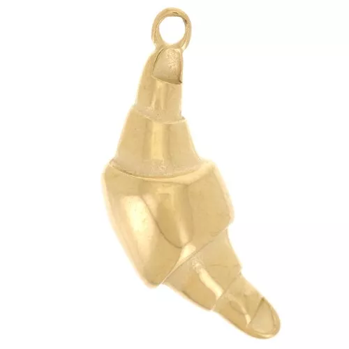 22x8mm 316L stainless steel crescent charm - Gold x1