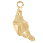 17x7mm 316L stainless steel crescent charm - Gold x1|raw }}