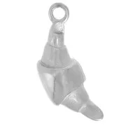 17x7mm 316L stainless steel crescent charm x1