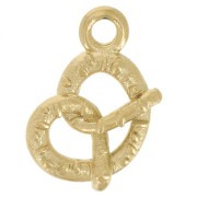 17x11mm Stainless Steel 316L Pretzel Charm Gold x1|raw }}
