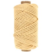 3mm Cotton macramé cord spool - Quality - Vanilla x50m