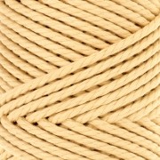 3mm Cotton macramé cord spool - Quality - Vanilla x50m
