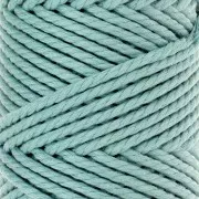 3mm Cotton macramé cord spool - Quality - Aqua marine x50m