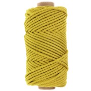 3mm Cotton macramé cord spool - Quality - Olive x50m|raw }}