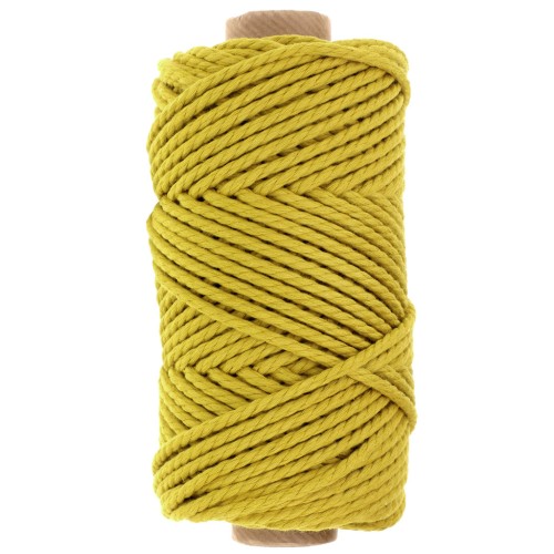 3mm Cotton macramé cord spool - Quality - Olive x50m