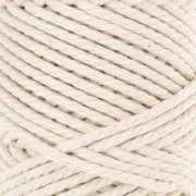 3mm Cotton macramé cord spool - Quality - Ivory x50m