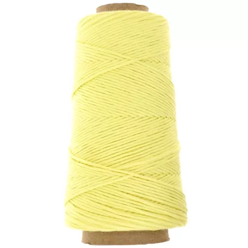 Organic Cotton Detox XL combed macramé cotton cord spool - Pale yellow x200m