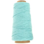 Organic Cotton Detox XL combed macramé cotton cord spool - Turquoise x200m