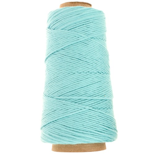 Organic Cotton Detox XL combed macramé cotton cord spool - Turquoise x200m
