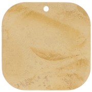 22mm Rounded square sequin - Rough brass x1