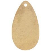 21x11.5mm Sequin drop - Rough brass x1|raw }}