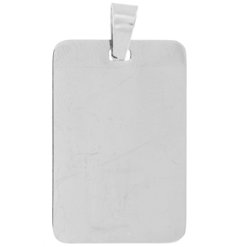 30x20mm 316L stainless steel Rectangular plate pendant x1