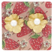 Pack of 50 6x6 cm earring cards - Strawberry x1