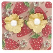 Pack of 50 6x6 cm earring cards - Strawberry x1