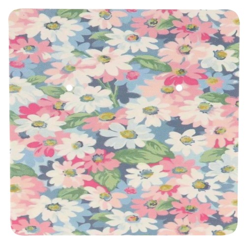 Pack of 50 6x6cm earring cards - Pastel flowers x1