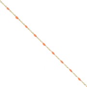 2mm 304 stainless steelFancy mesh and epoxy resin chain - gold - Orange x1m|raw }}