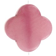 14mm Tagua bead - trefoil shape - Pink x1|raw }}