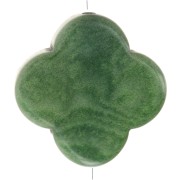 14mm Tagua bead - trefoil shape - Green x1|raw }}