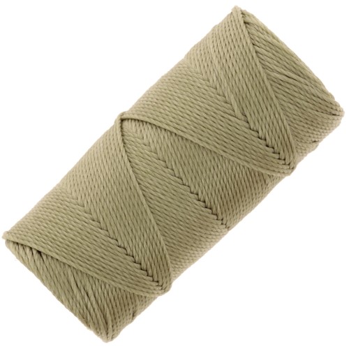 0.4mm C-LON Fine Weight Bead Cord - Khaki x45m