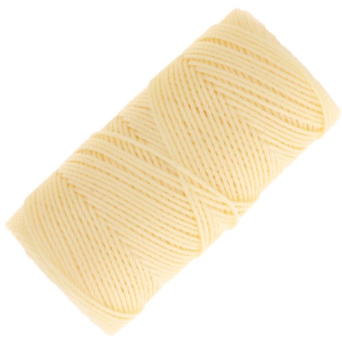 0.4mm C-LON Fine Weight Bead Cord - Cream x45m