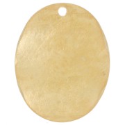 20x16mm Oval irregular hammered pendant - Fine gold plated x1