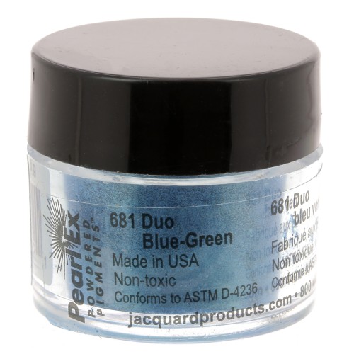 Pearl Ex mica powder for polymer clay - Duo Blue - Green n°681 x3g