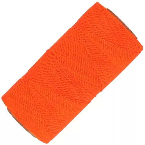 0.35mm Linhasita waxed thread for micro macramé - Neon Orange (393) x448m