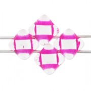 Silky Bead 6x6mm Crystal Pink Lined x50|raw }}